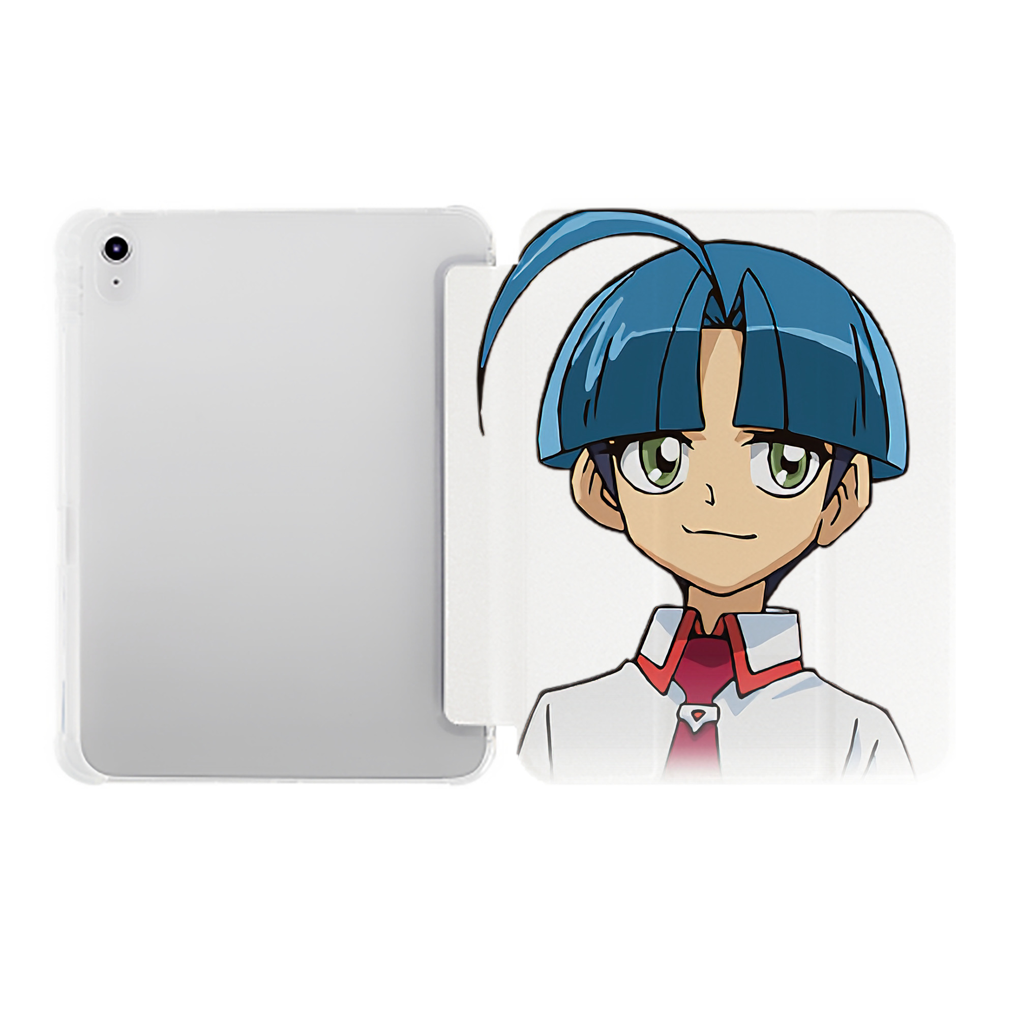 （画像用） 遊☆戯☆王 Yu-Gi-Oh! IPad ケース ペン収納付き 三つ折りスタンド PUレザー×シリコン 対応機種9.5/10.5/10.9インチ